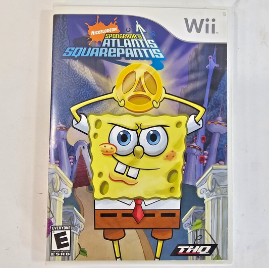 SpongeBob's Atlantis SquarePantis (Nintendo Wii, 2007) Game Case Manual - Tested