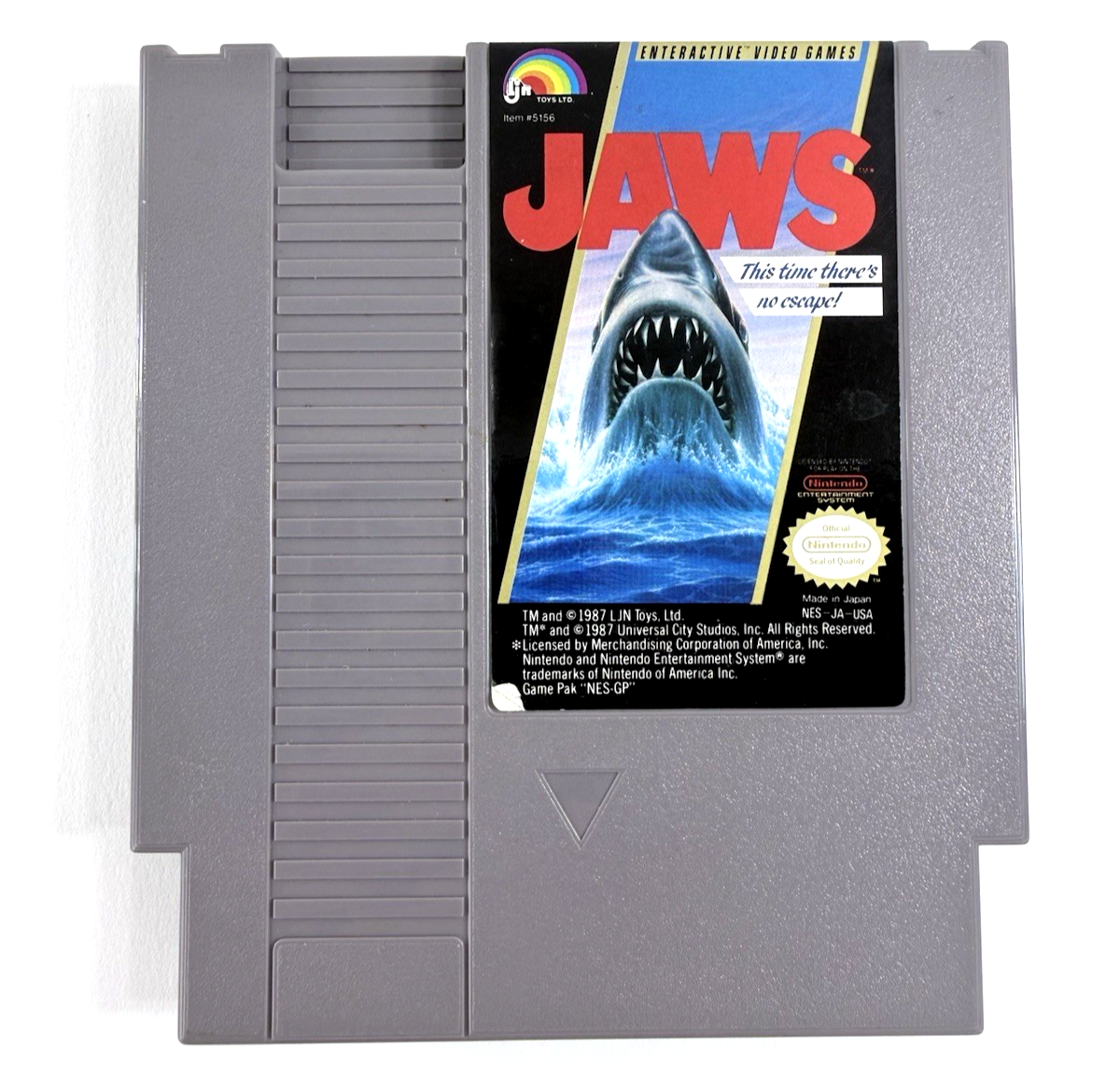 Jaws (Nintendo Entertainment System, 1987) Game Cartridge and Manual - Tested
