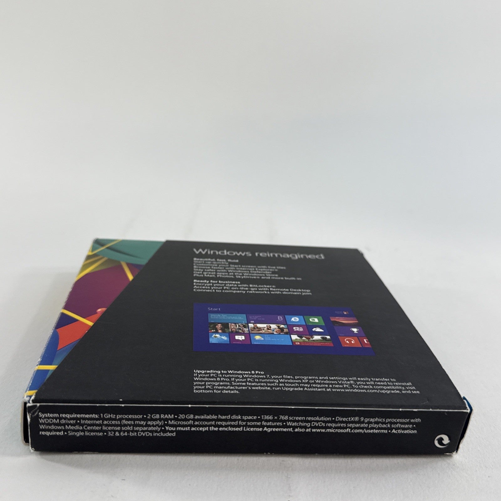 Microsoft 2012 Windows 8 Pro Upgrade for PC DVD - 34/64-bit Software only - Read