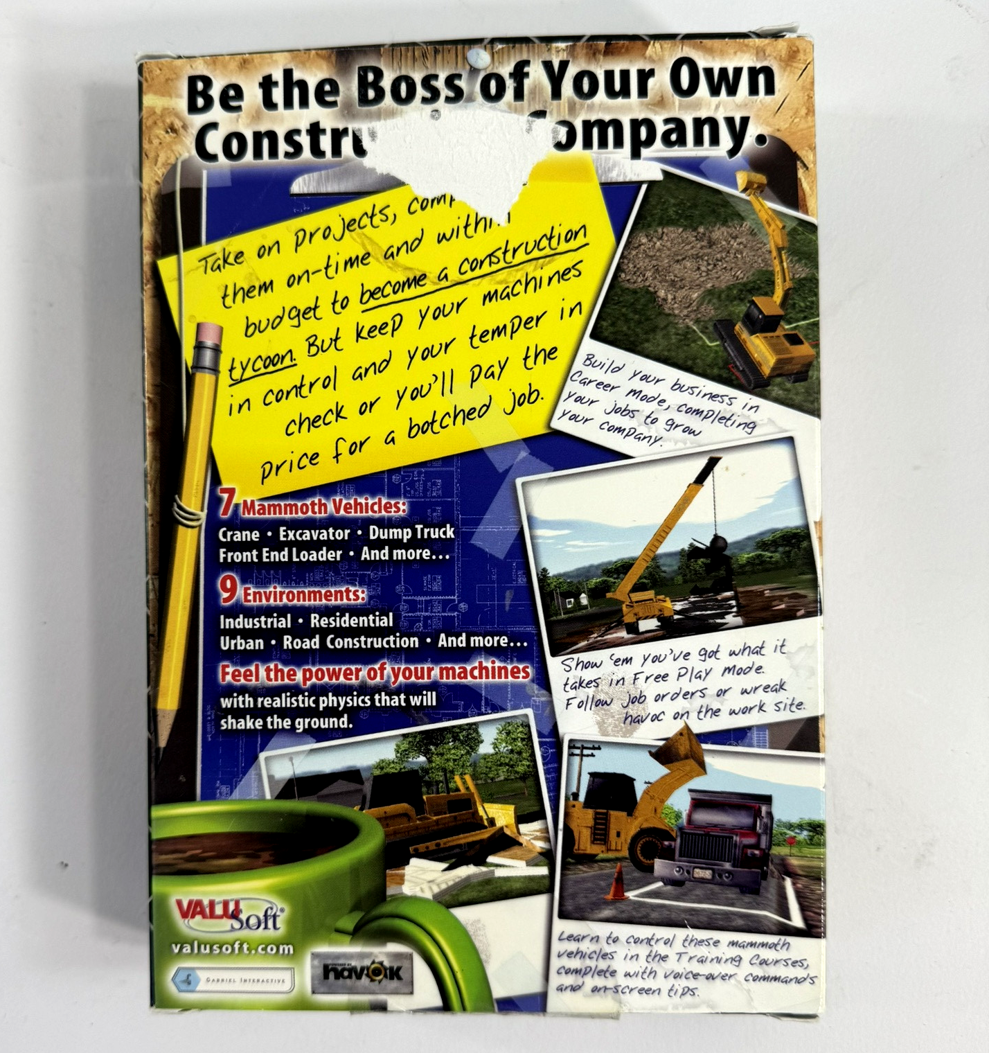 Construction Destruction (PC, 2003) Box Box, Jewel Case, Game Disc, No Manual