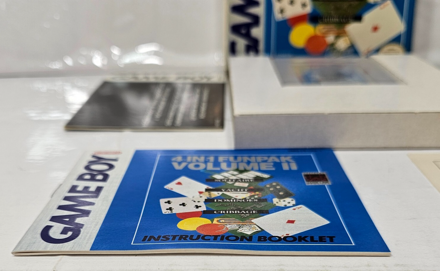 4 in 1 Funpak Volume II (GameBoy, 1993) Game Box Manual Inserts Registration