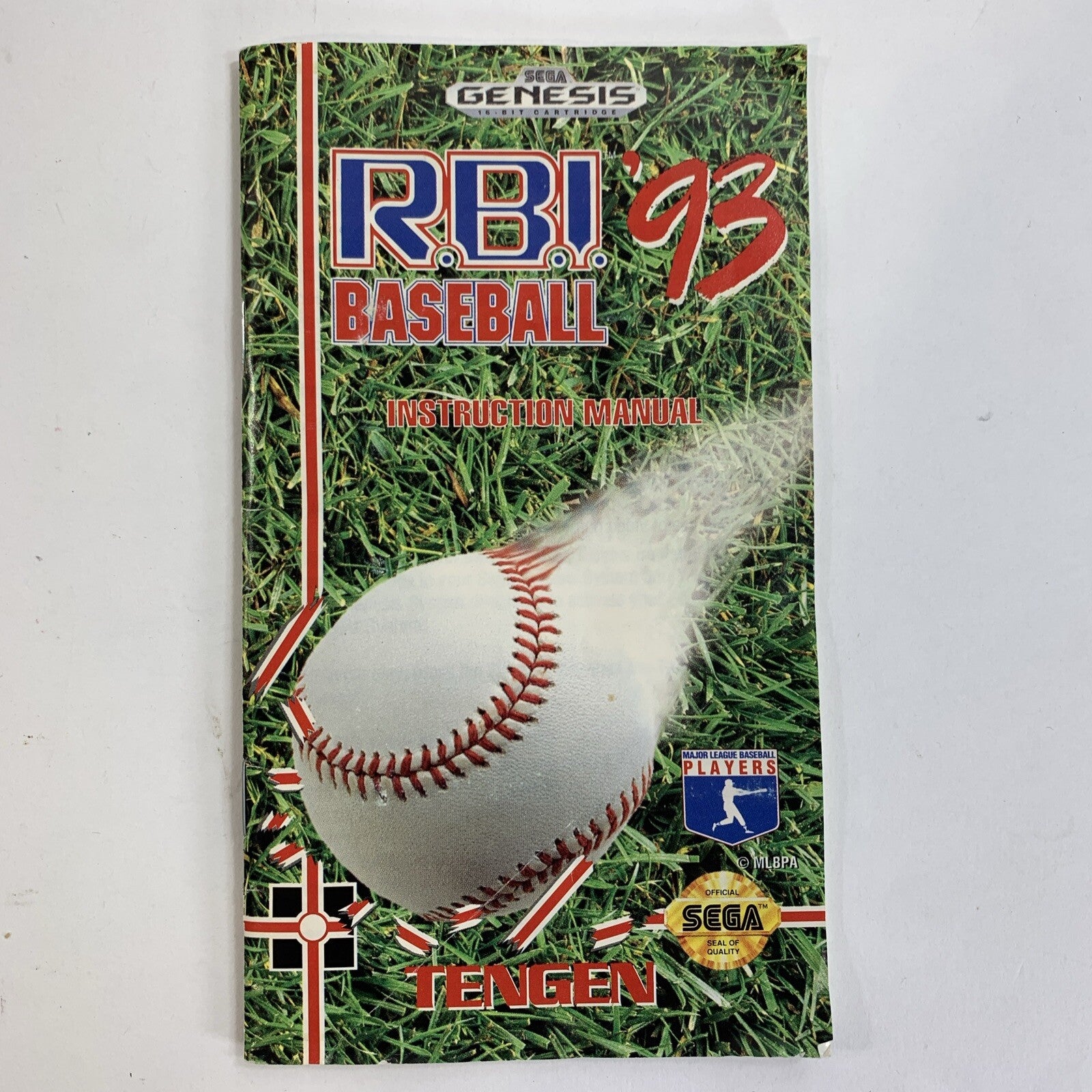 R.B.I. Baseball '93 (Sega Genesis, 1993) Game Case Manual - Tested and Working