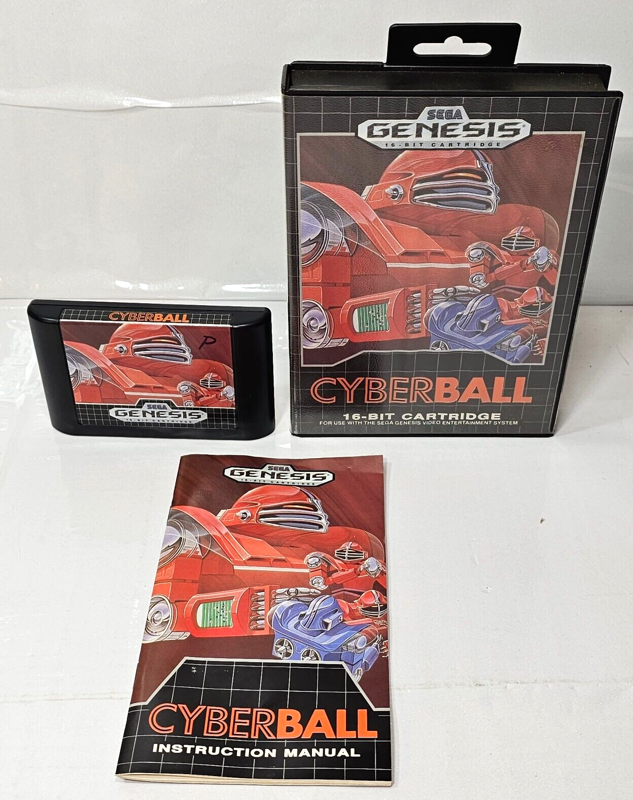 Cyberball (Sega Genesis, 1990) Game Case Manual - Tested and Working