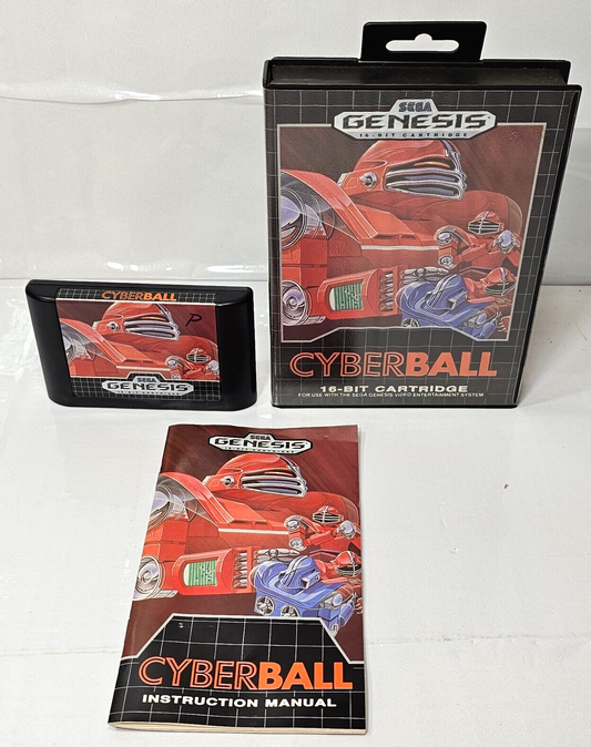 Cyberball (Sega Genesis, 1990) Game Case Manual - Tested and Working