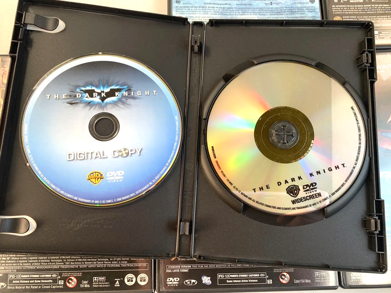 Wonder Woman (DC DVD Bundle) Man of Steel, Aquaman, Catwoman, Dark Knight +1