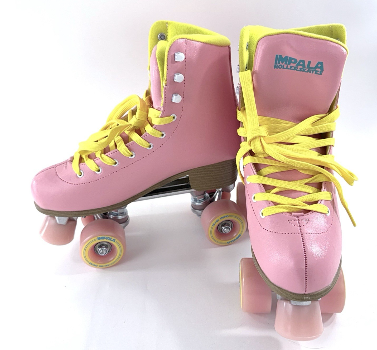 Impala Rollerskates US10 Women's A126-58817 Pink/Yellow Vegan Rollerskates - New