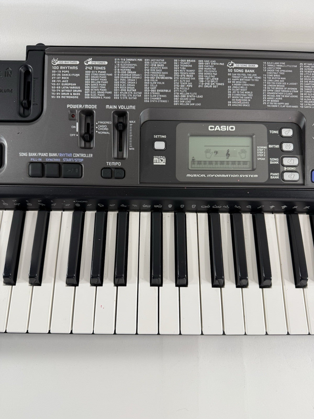 Casio CTK-720 Electronic Keyboard 61 Key - Black - No Power Cord - Tested