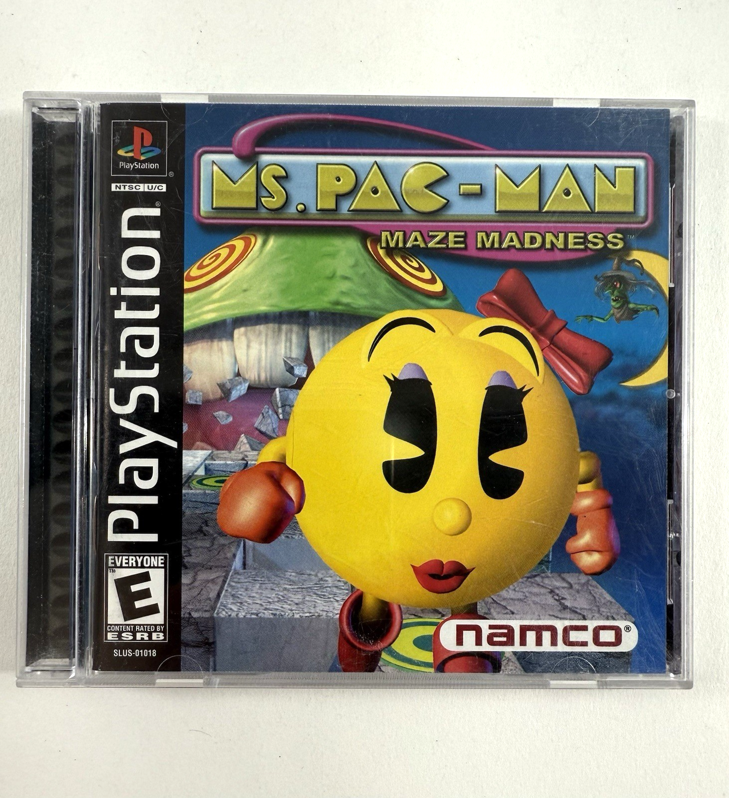 Ms. Pac-Man Maze Madness (Sony PlayStation, 2000) Game Case Manual Registration