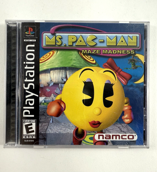 Ms. Pac-Man Maze Madness (Sony PlayStation, 2000) Game Case Manual Registration