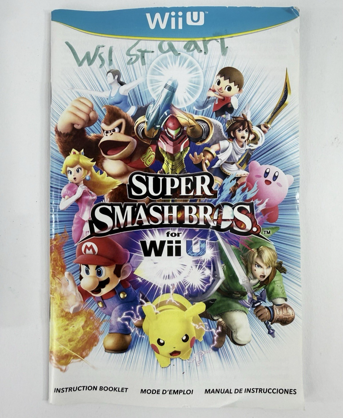 Super Smash Bros. (Wii U, 2014) Game Case & Manual - Tested And Working