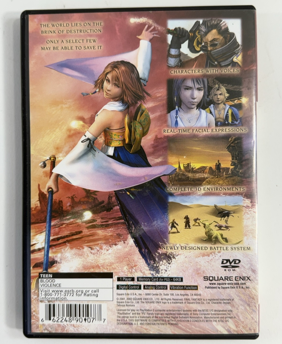 Final Fantasy X (PlayStation 2, 2001) Game Case Manual - Tested And Working