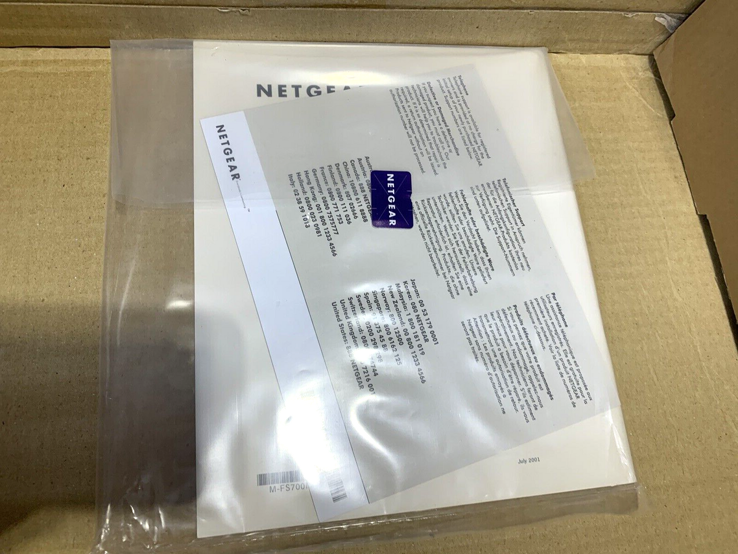 Netgear FS750NA -  48-Port Switch - 2 Gig Slots - New, Open Box