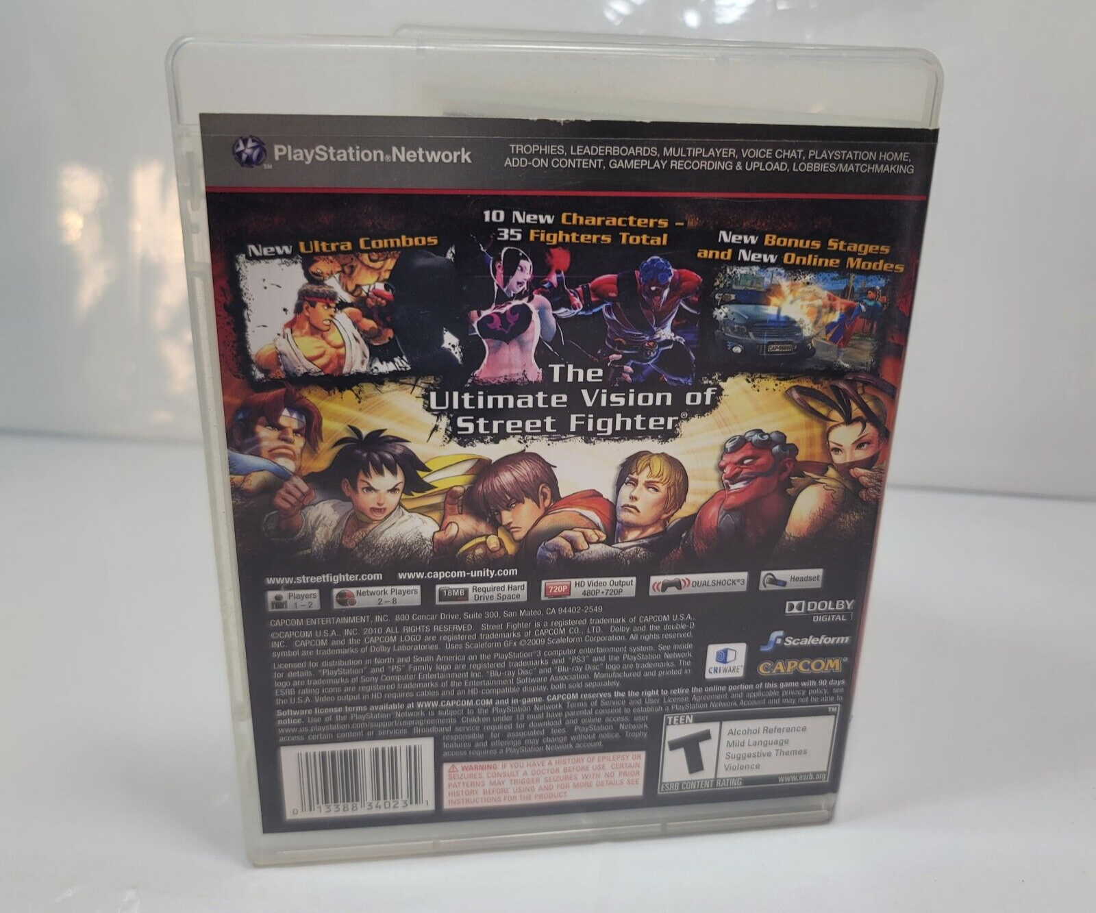 Super Street Fighter IV 4 (Sony PlayStation 3, 2010) Game Case Manual Complete