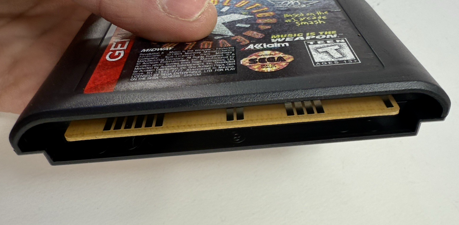 Revolution X f. Aerosmith (Genesis, 1995) Game Case Manual Poster Registration