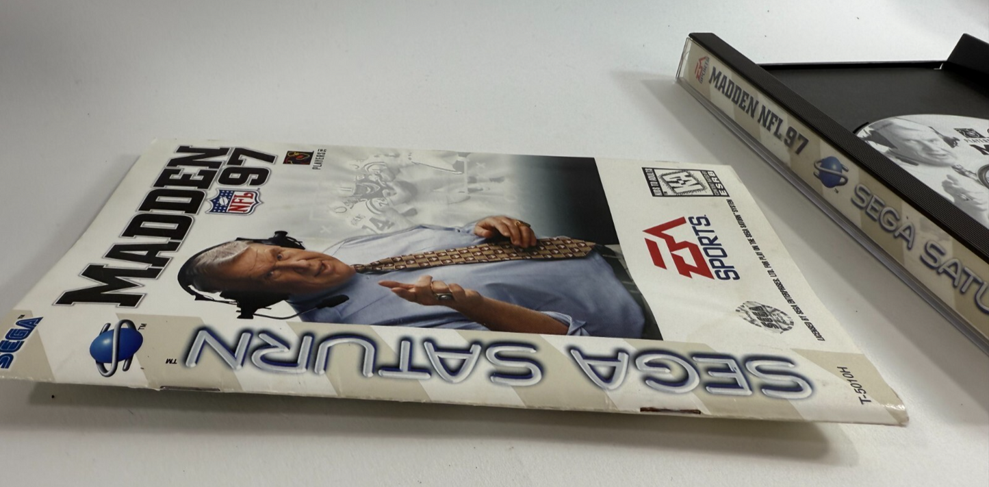 Madden NFL 97 (Sega Saturn, 1996) Game Case Manual Poster Insert - Tested