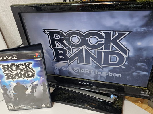 Rock Band (PlayStation 2, 2007) Game, Case, Manual - Tested and Working