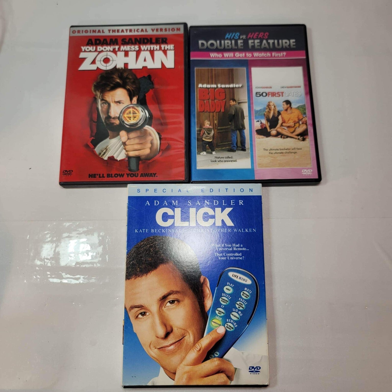 You Don't Mess with the Zohan/Click (Adam Sandler comedies) Big Daddy/50 First