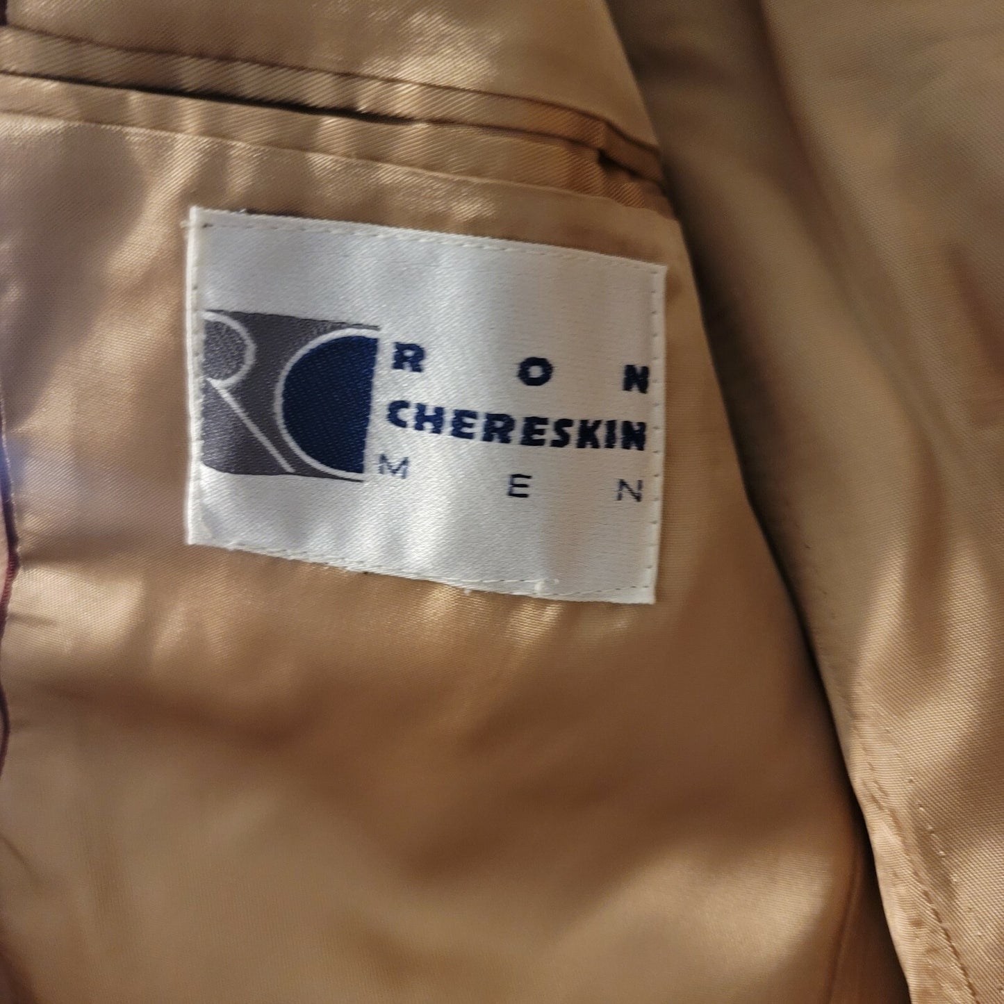 Ron Chereskin Tan Cashmere Blend Jacket Sports Coat Made In Hungary