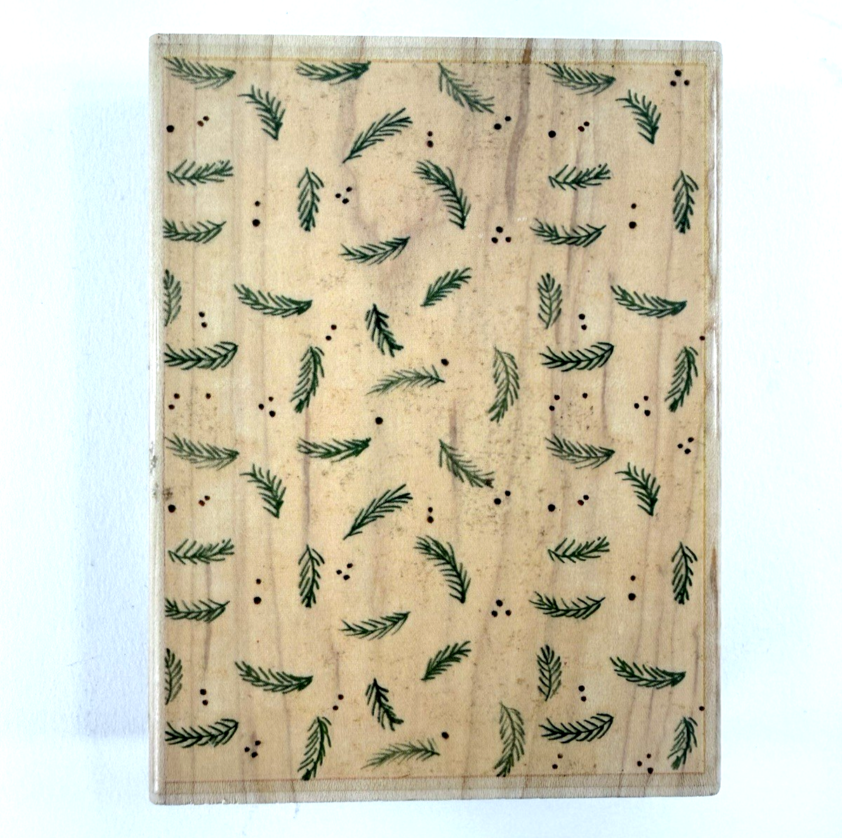 Brother Sister Design Studio 2001 Pine & Berries OR1012 Wood Mounted XL Stamp