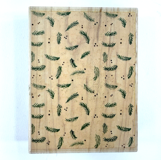 Brother Sister Design Studio 2001 Pine & Berries OR1012 Wood Mounted XL Stamp