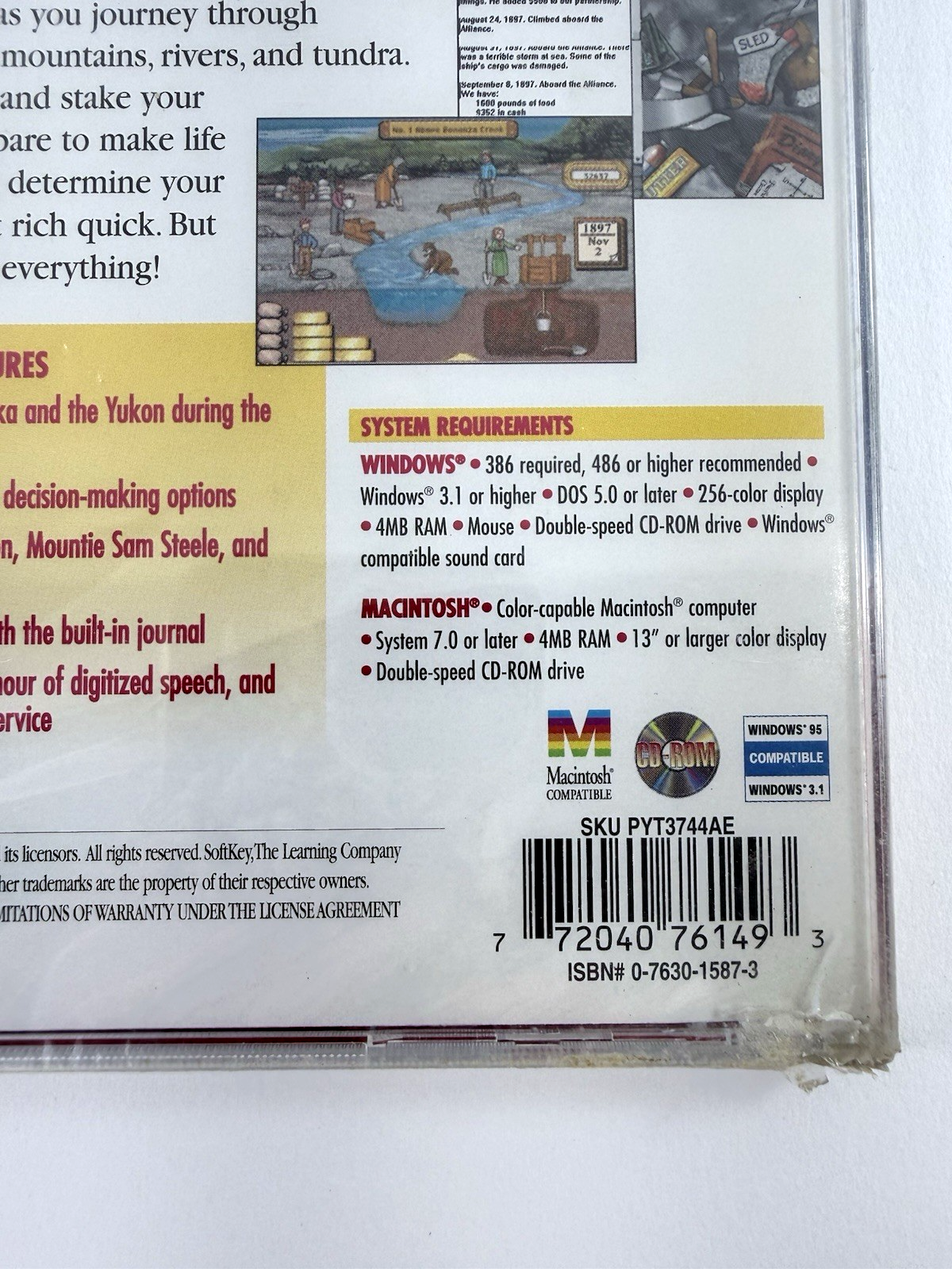The Yukon Trail (PC, 1997) Windows 3.1/95 Macintosh - New, Factory Sealed