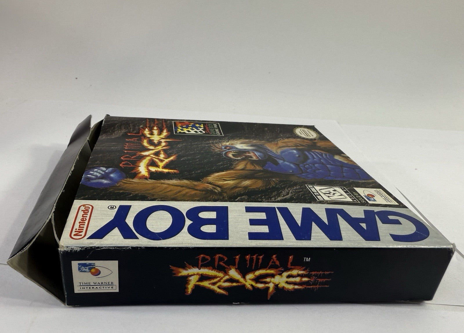 Primal Rage (Nintendo GameBoy, 1995) Game Box Manual Inserts - Tested & Working