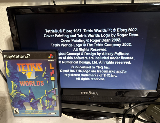 Tetris Worlds -- Roger Dean Variant (PlayStation 2, 2002) Game and Case - Tested