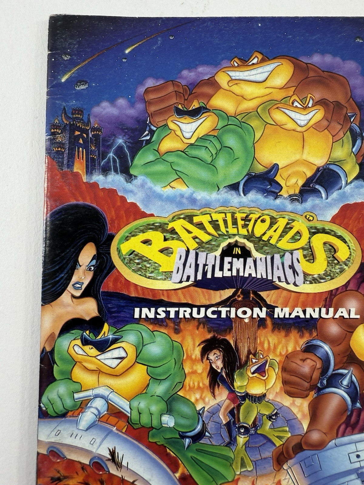Battletoads in Battlemaniacs (Super Nintendo SNES, 1993) Instructional Manual