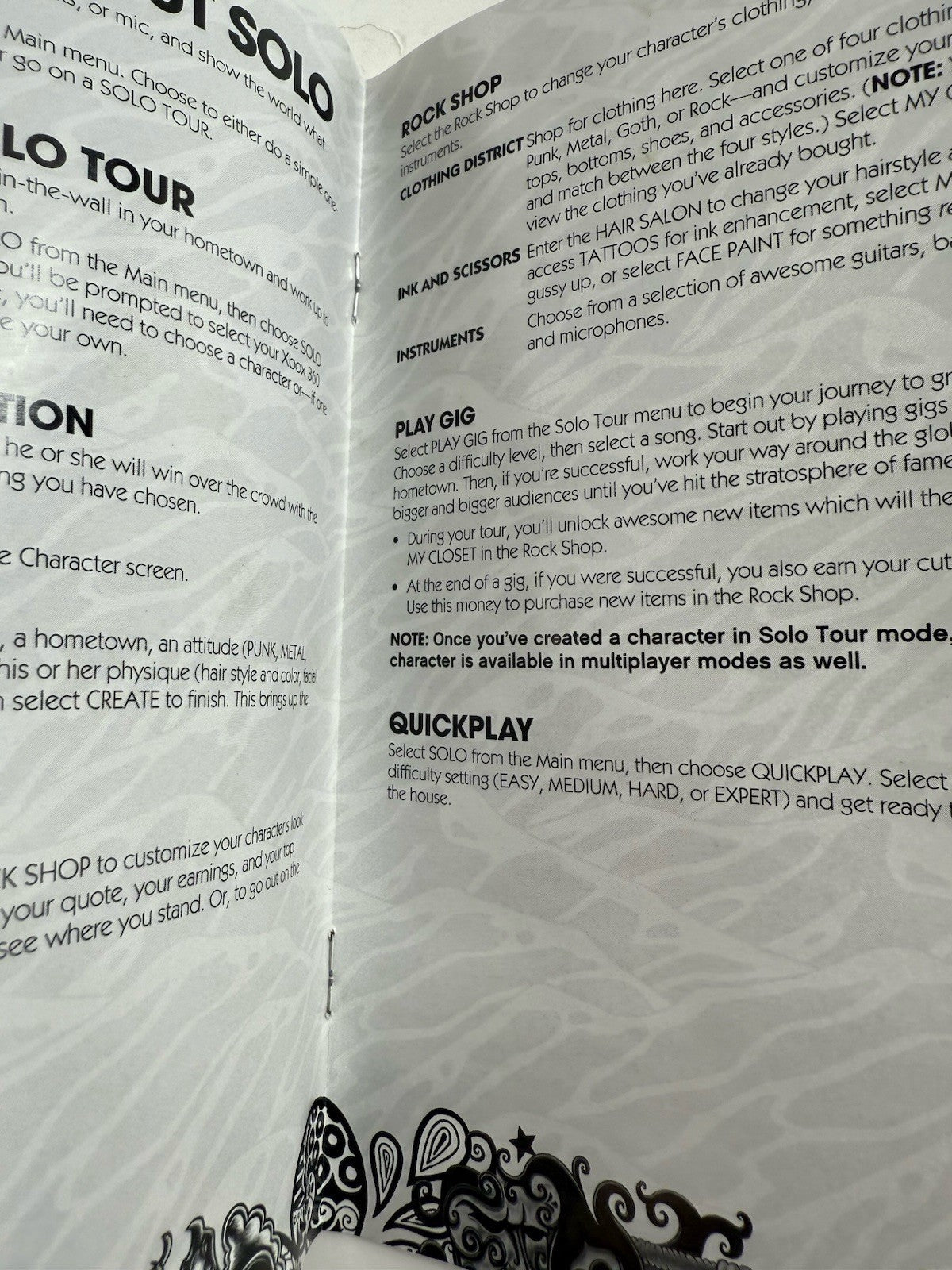 Rock Band (Microsoft Xbox 360, 2007) Game Case Manual - Tested and Working