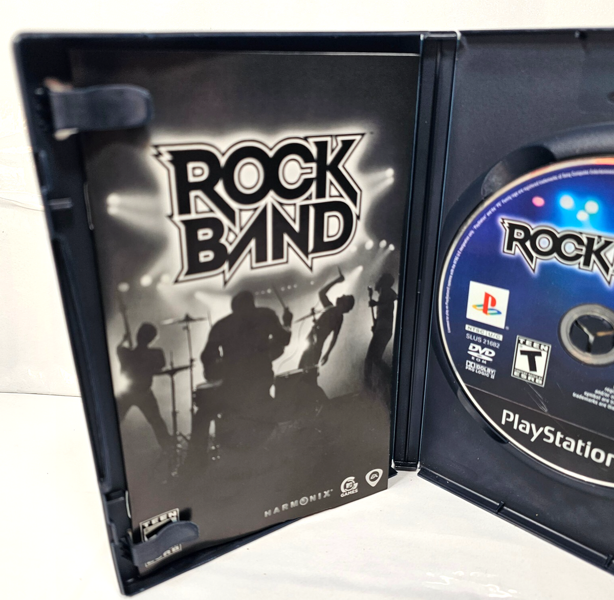 Rock Band (PlayStation 2, 2007) Game, Case, Manual - Tested and Working