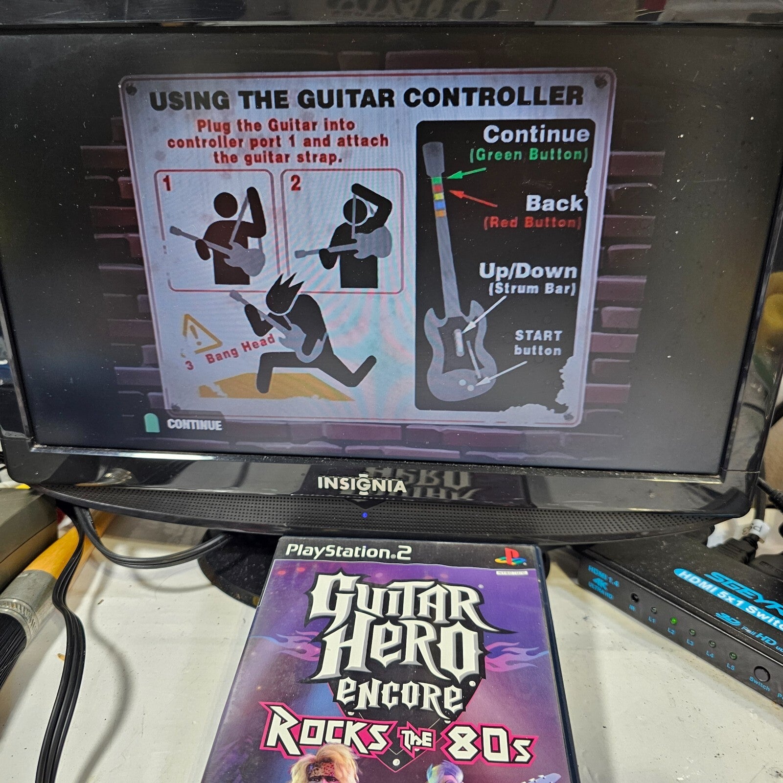 Guitar Hero Encore Rocks the 80's (Sony PlayStation 2, 2007) Case Game Manual