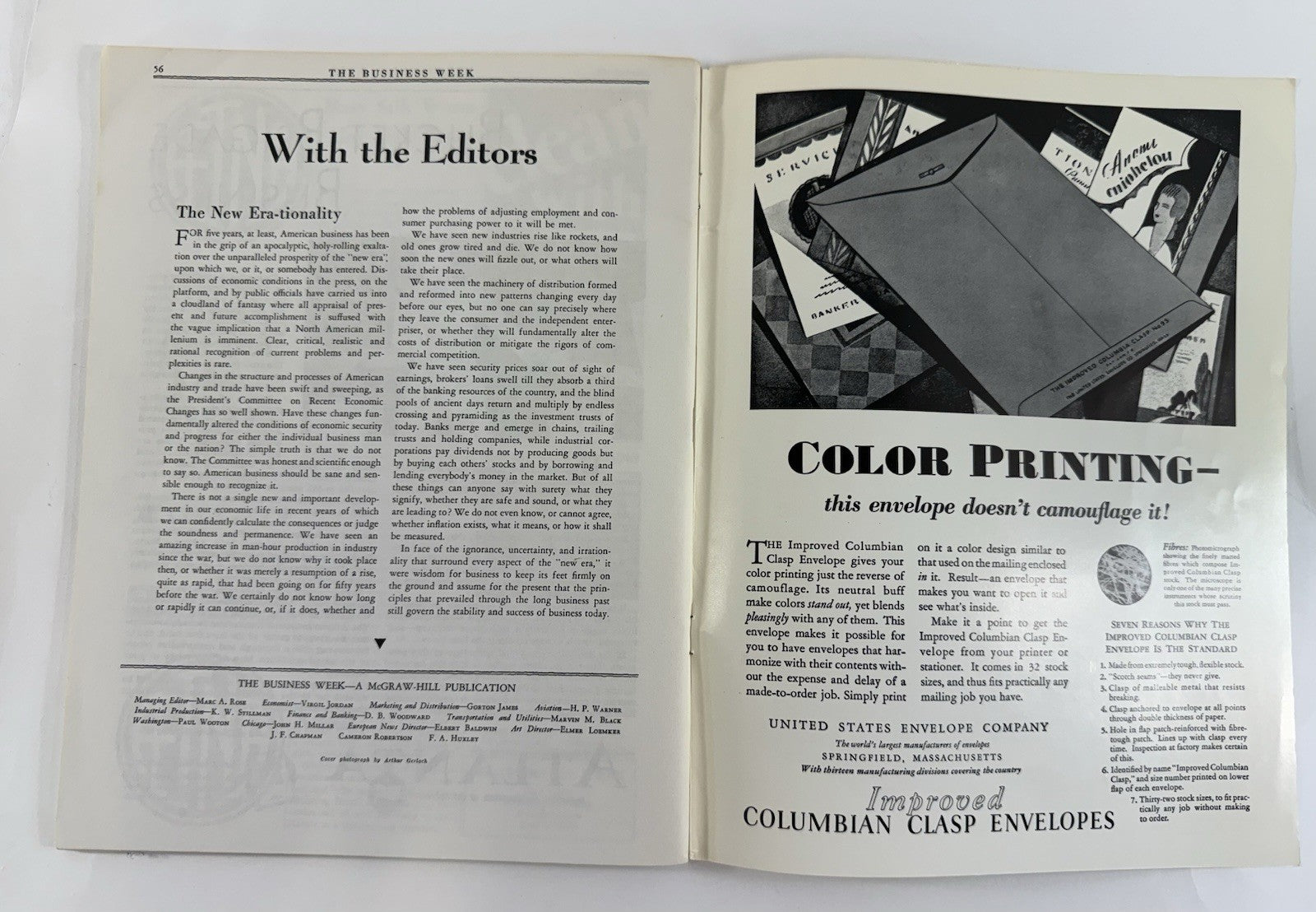 The Business Week - September 7, 1929 - McGraw-Hill - First Issue 1960s Reprint