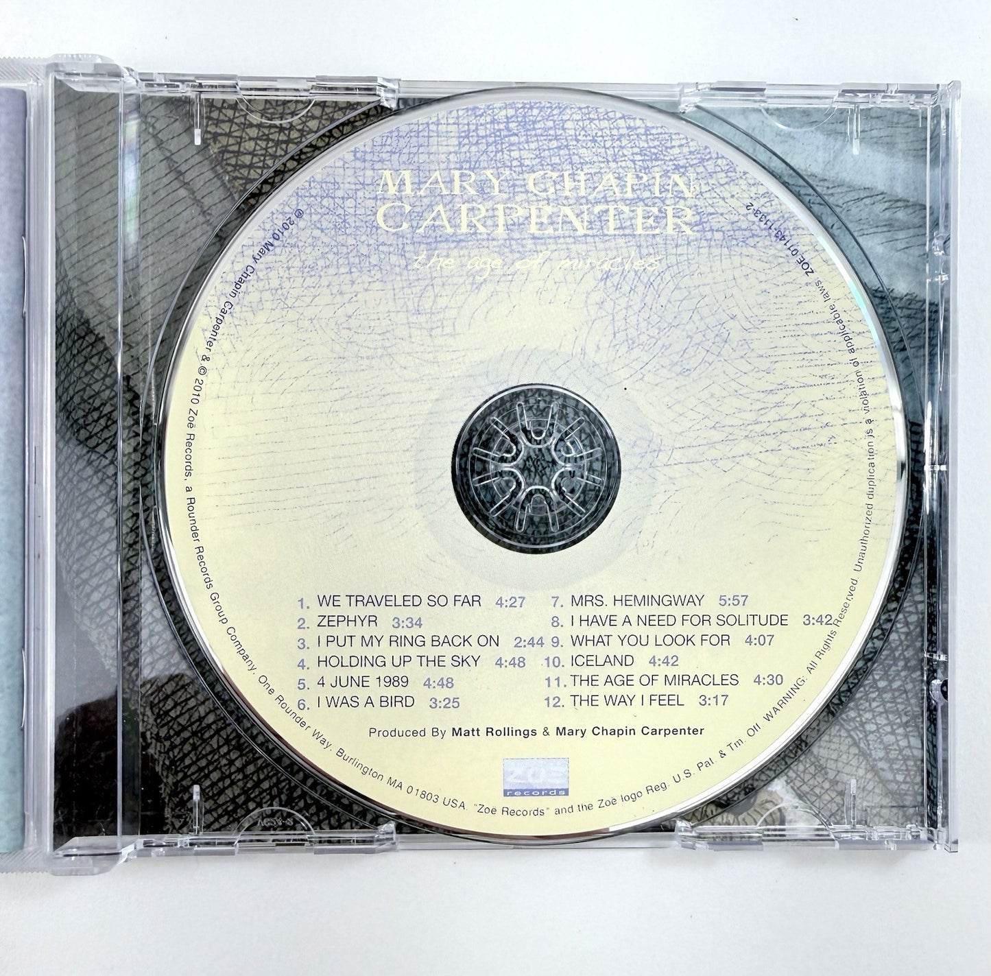 Mary Chapin Carpenter (CD Bundle) Come On Come On, Stones In The Road, Age Of…