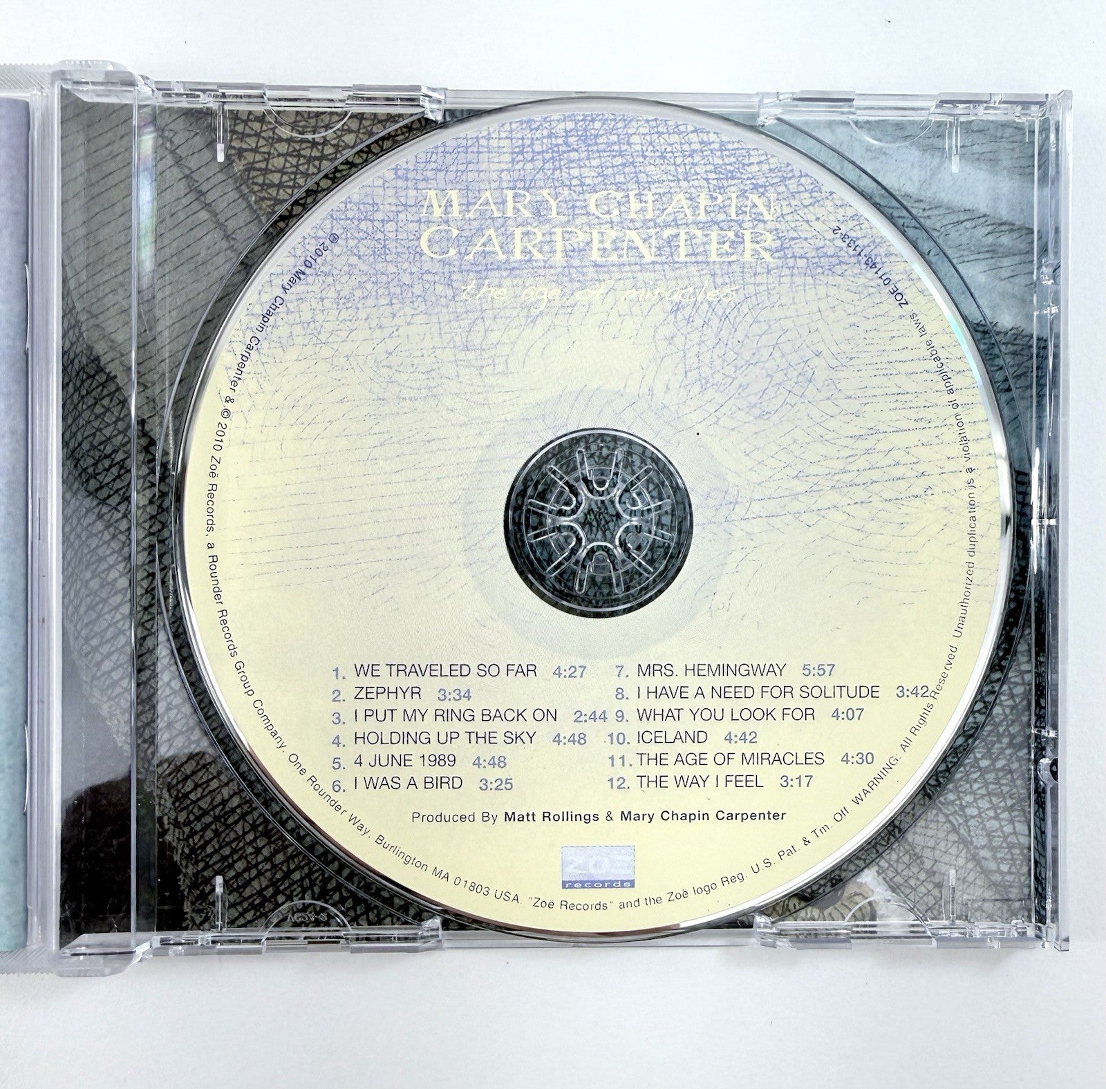 Mary Chapin Carpenter (CD Bundle) Come On Come On, Stones In The Road, Age Of…