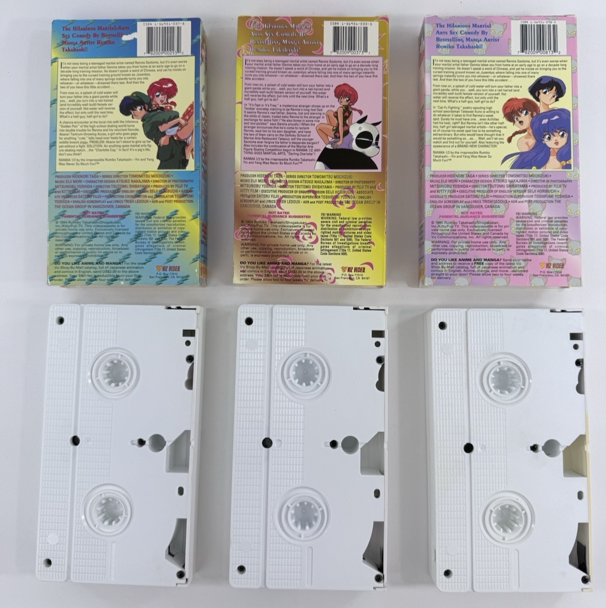 Viz Video Ranma 1/2 Anything-Goes Martial Arts Box Set (VHS, 1996, Dub) - No CD