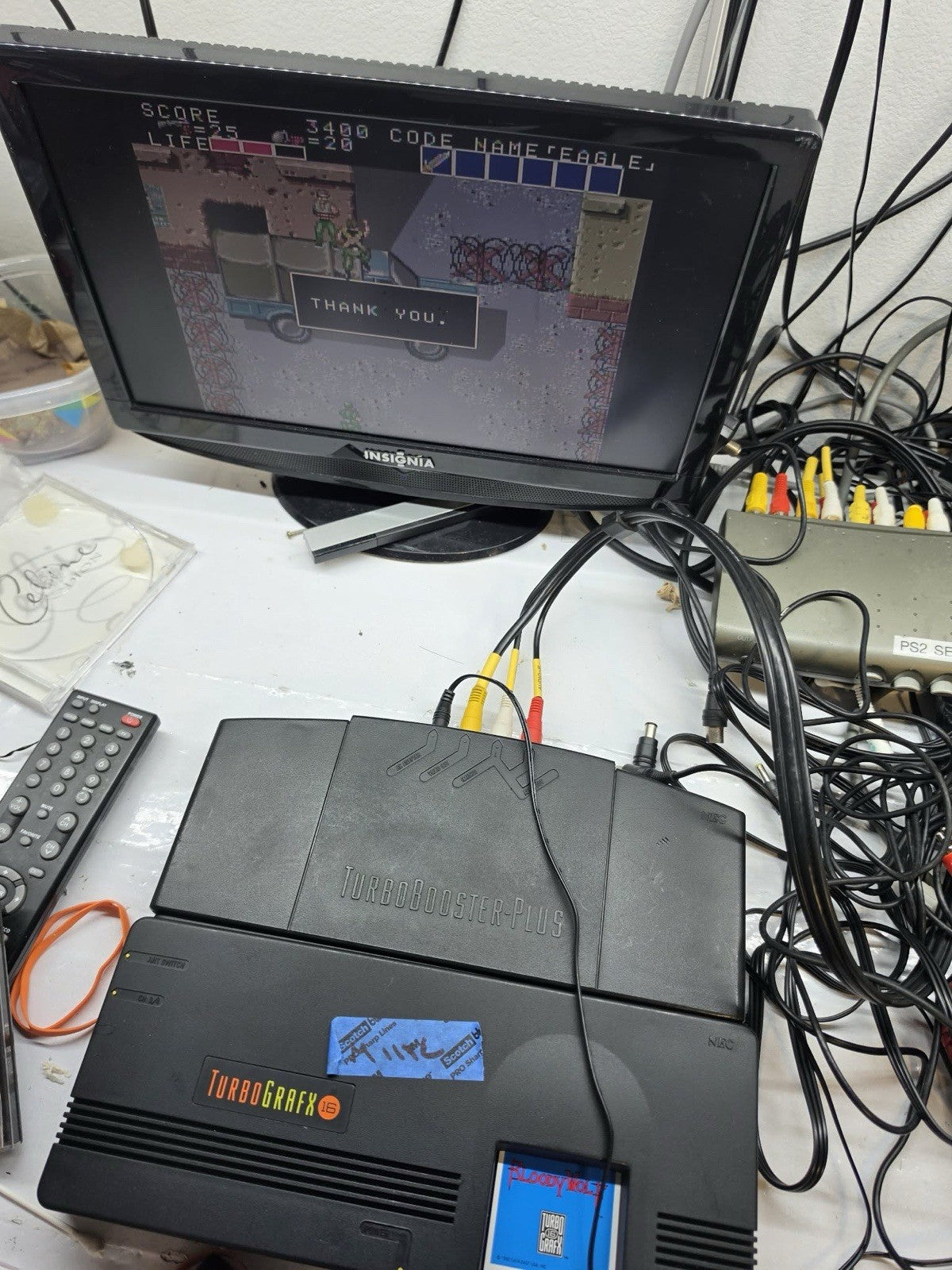 Bloody Wolf (TurboGrafx-16, 1990) Game, Case, and Manual - Tested and Working