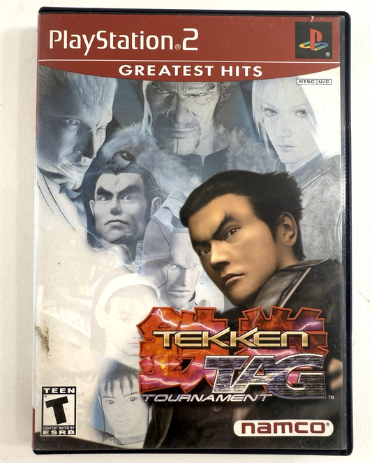 Tekken Tag Tournament Greatest Hits (Sony PlayStation 2, 2002) Game and Case