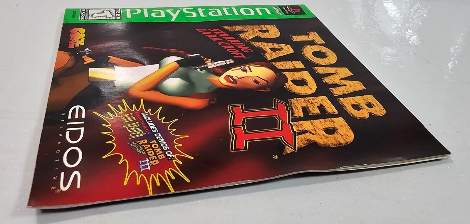 Tomb Raider 2 Greatest Hits (PlayStation 1, 1997) Game Case Manual Registration