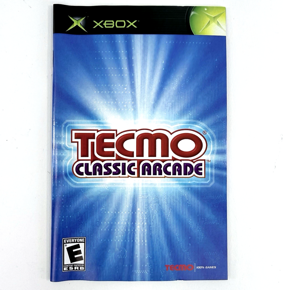 Tecmo Classic Arcade (Xbox, 2005) Game Case Manual Registration - Tested