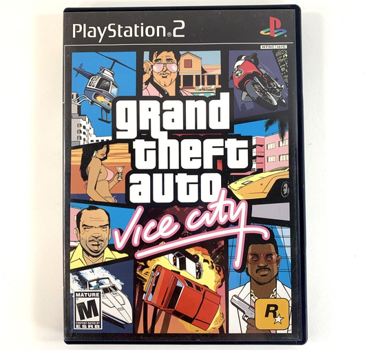 Grand Theft Auto: Vice City (Sony PlayStation 2, 2002) Game Case Manual - Tested