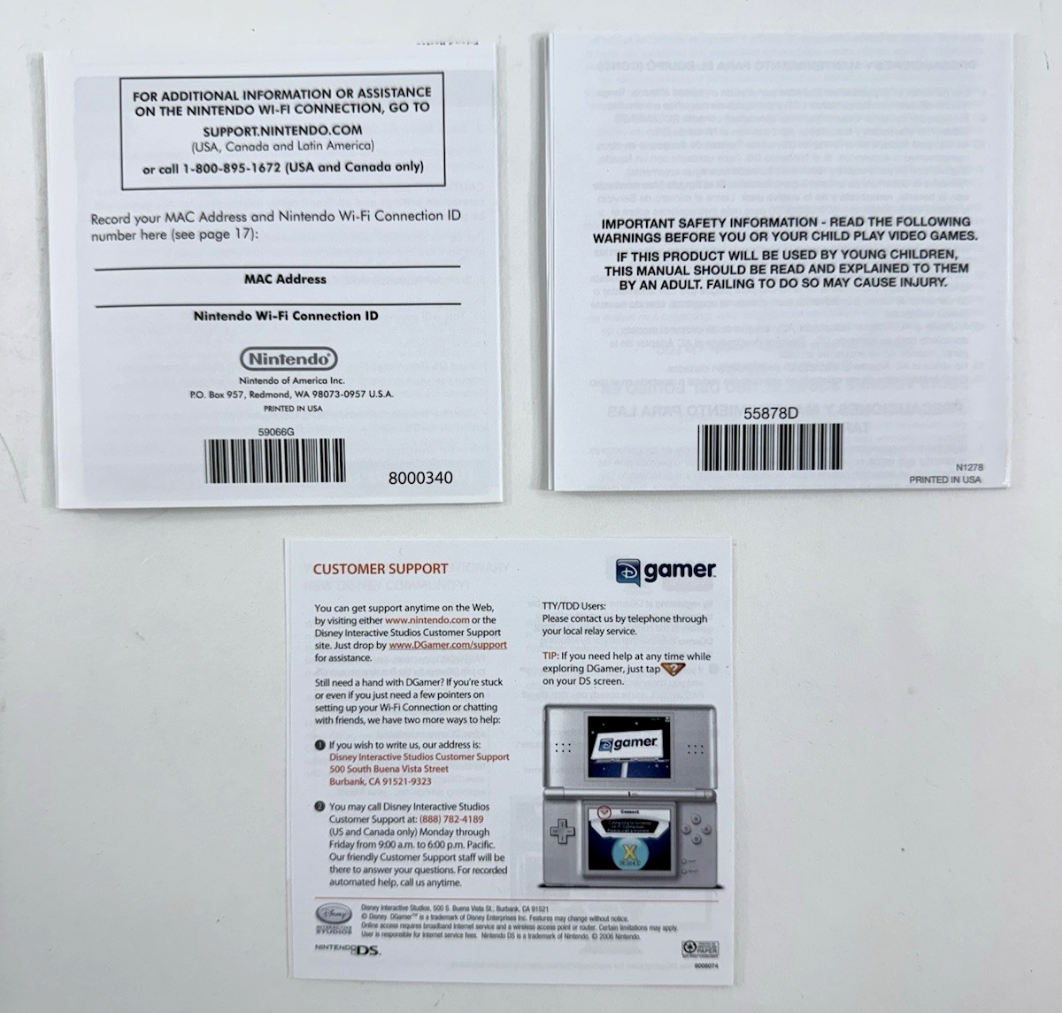 Disney Fairies Tinker Bell (Nintendo DS, 2008) Game Case Manual Inserts - Tested