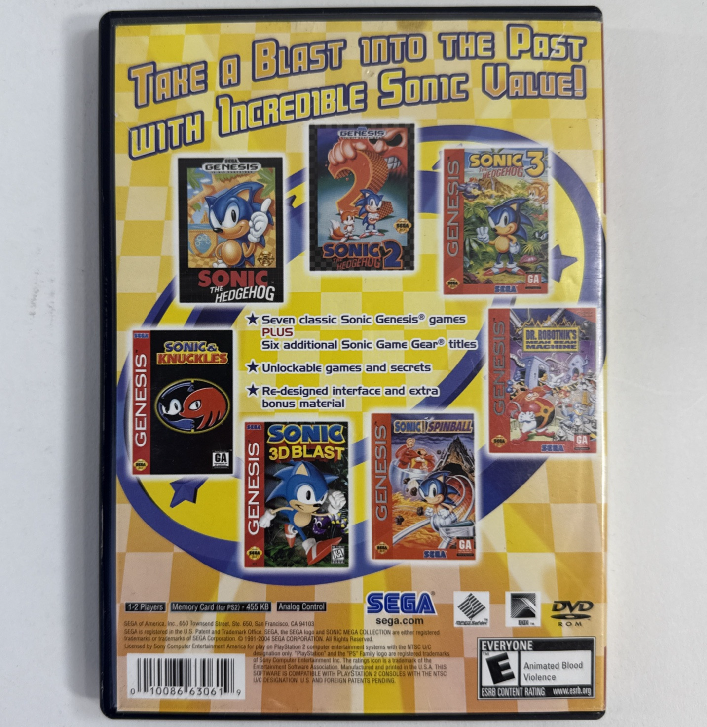 Sonic Mega Collection Plus (Sony PlayStation 2, 2004) Game Case Manual - Tested