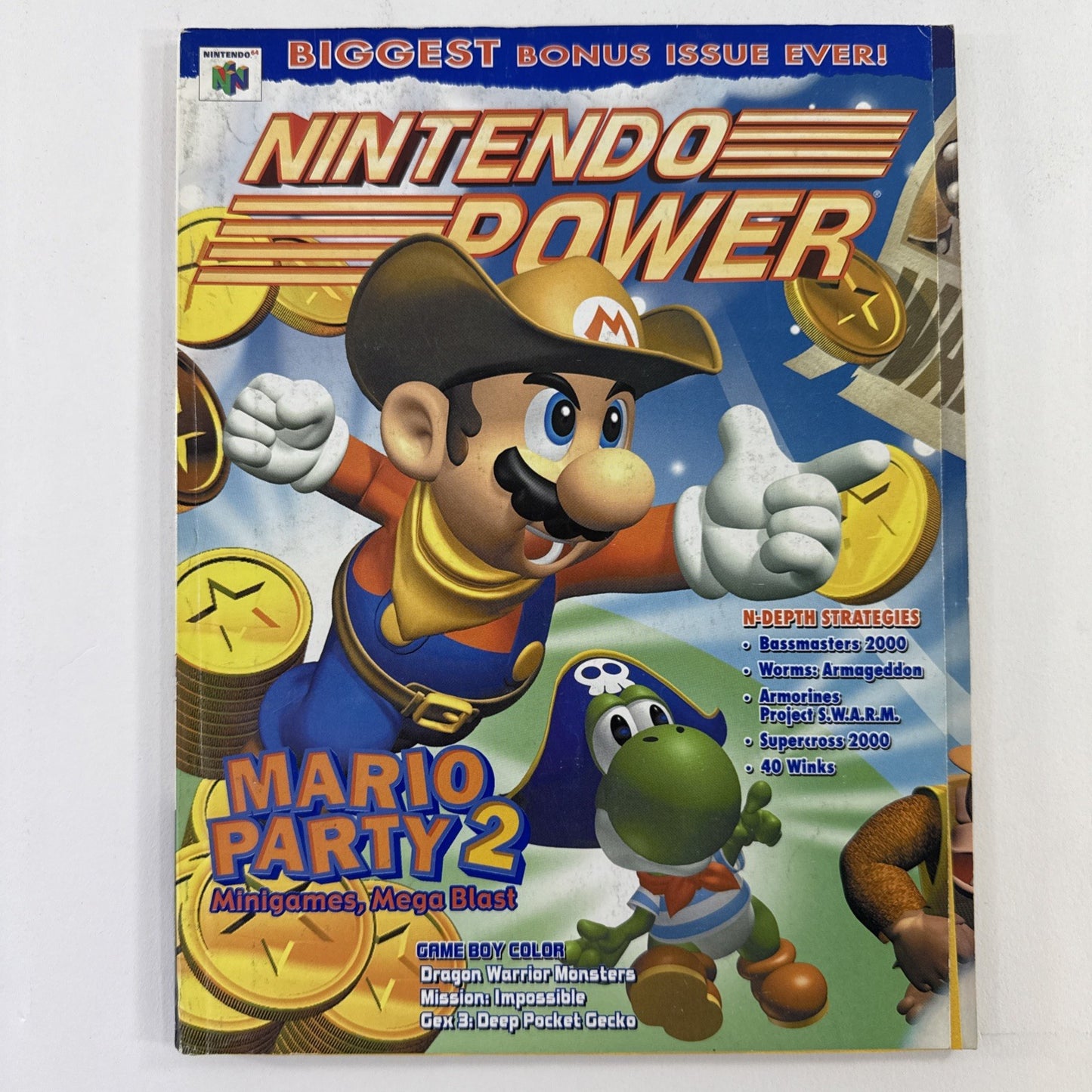 Nintendo Power Magazine Jan. 2000 Vol. 128 Mario Party 2 w/Poster & Comic