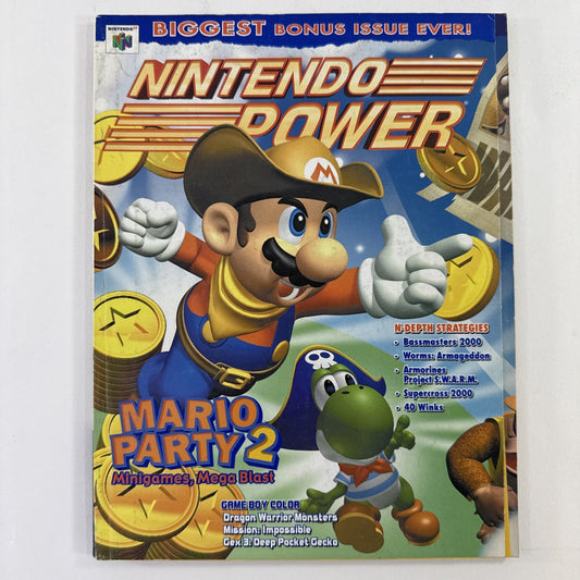 Nintendo Power Magazine Jan. 2000 Vol. 128 Mario Party 2 w/Poster & Comic