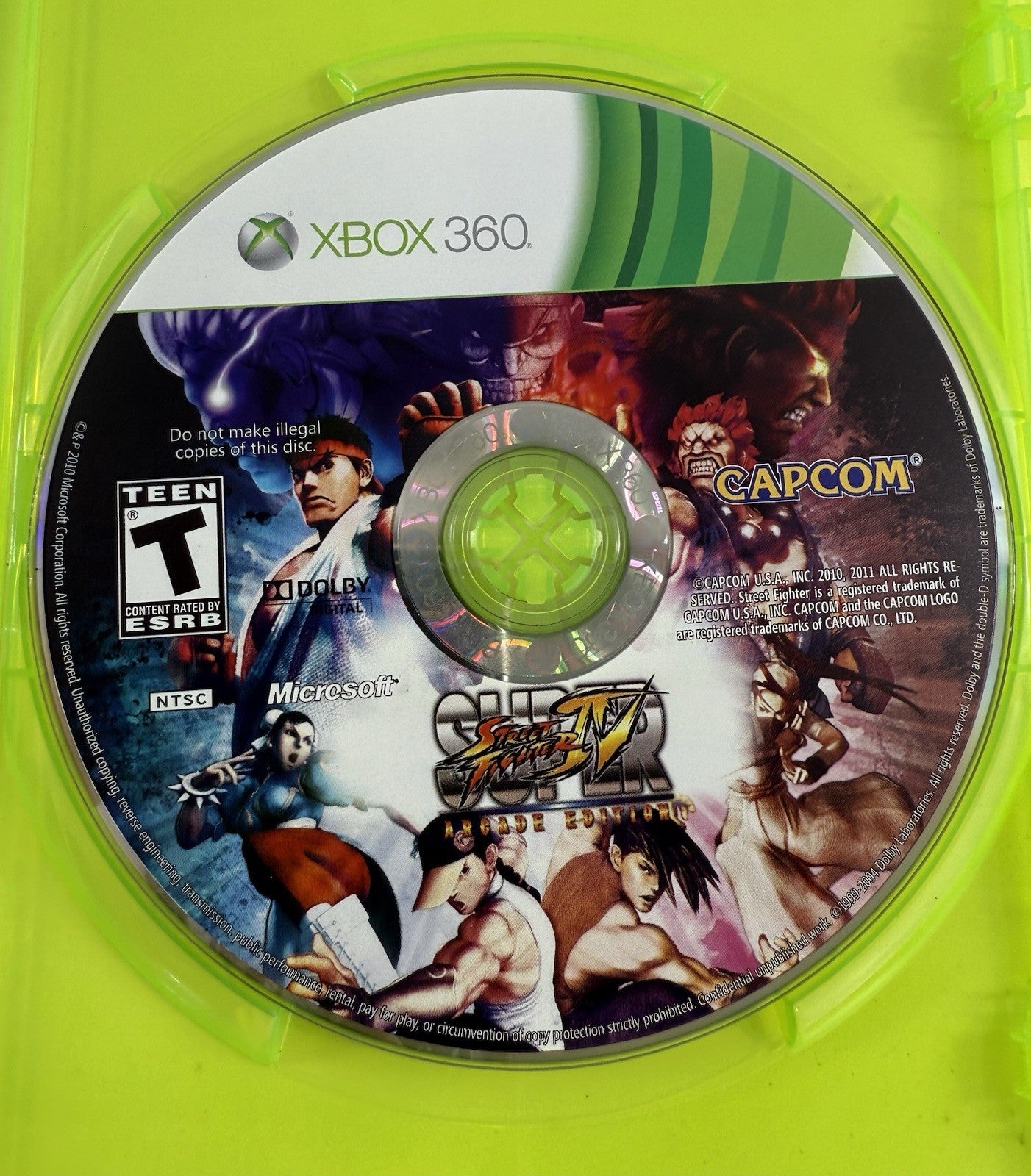 Super Street Fighter IV: Arcade Edition (Xbox 360, 2011) Game Case Manual