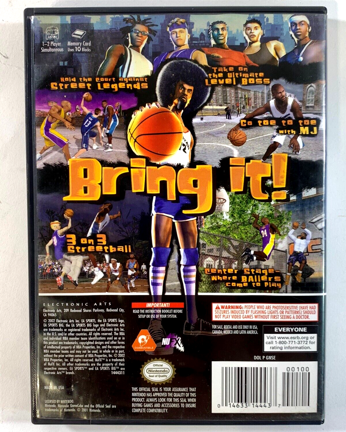 NBA Street (Nintendo Gamecube, 2001) Original Game Case and Artwork Only