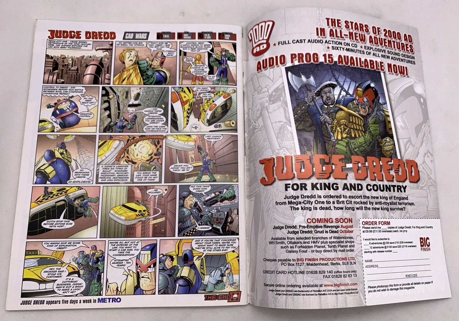 200AD Judge Dredd Megazine Meg #221 - 27 July 2004 - Sleazy Rider UK Comics