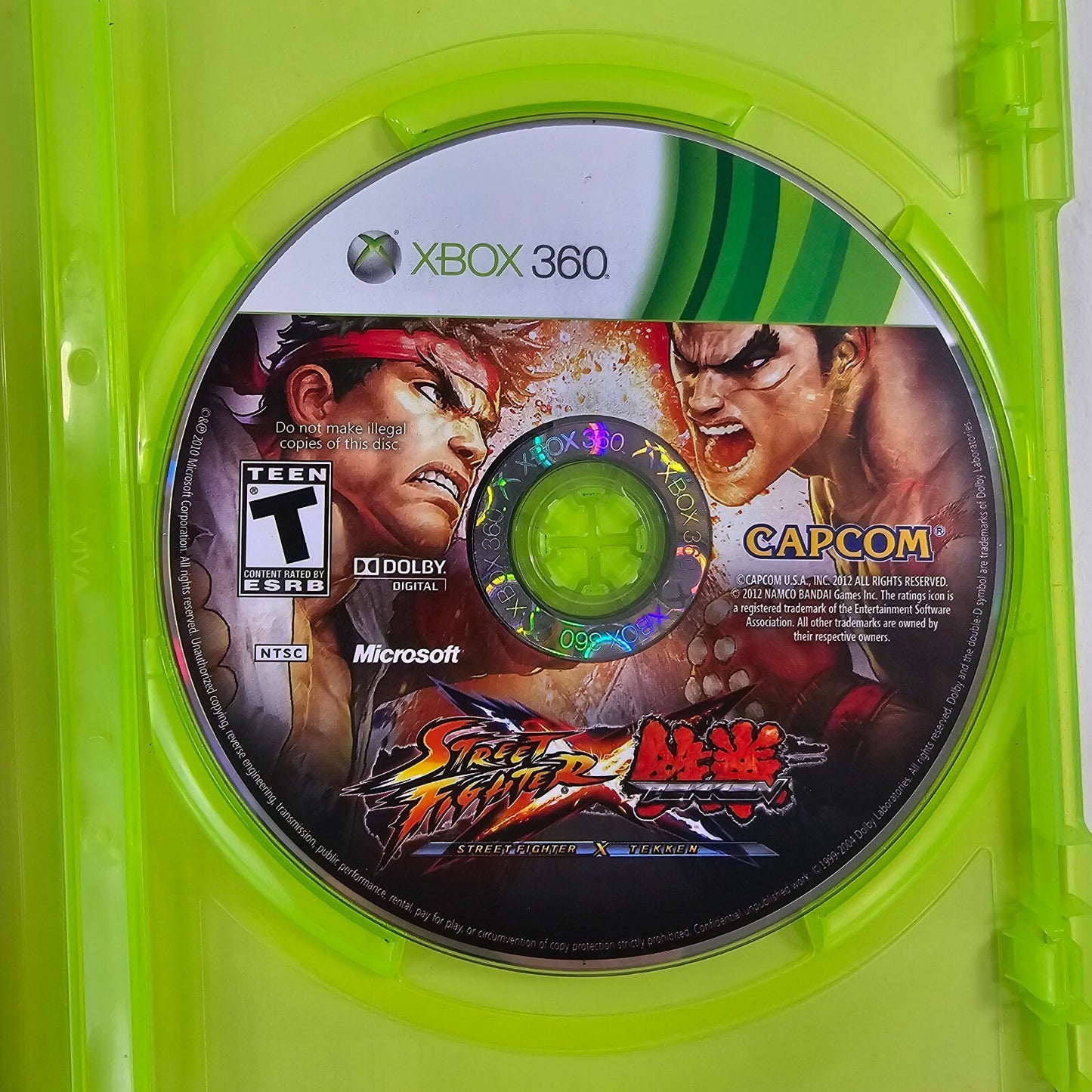 Street Fighter X Tekken (Xbox 360, 2012) Game Case Manual - Tested and Working