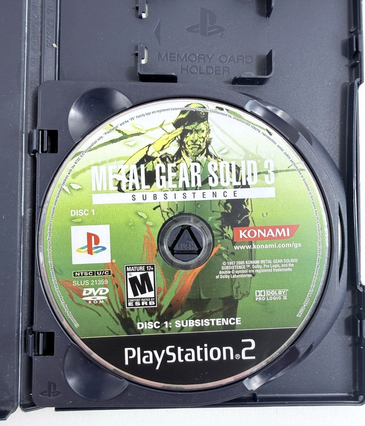 Metal Gear Solid 3: Subsistence (PlayStation 2, 2006) Game Discs & Case - Tested