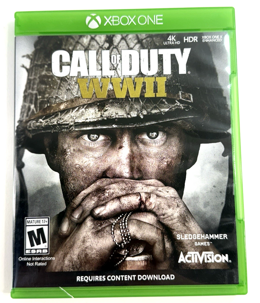 Call of Duty: WWII (Microsoft Xbox One, 2017) Game, Case, Insert - Tested